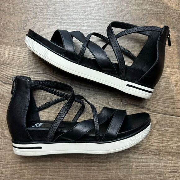 Eileen Fisher | Skip Washed Leather Sneaker Sandal - Picture 5 of 10